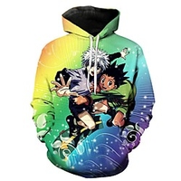 Inspiriert von Hunter X Hunter Cosplay Anime Zeichentrick 100% Polyester 3D Harajuku Grafik Kawaii Kapuzenshirt Für Damen / Herren Lightinthebox