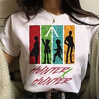 Inspiriert von Hunter X Hunter Cosplay Anime Zeichentrick Polyester / Baumwollmischung Druck Harajuku Grafik Kawaii T-shirt Für Damen / Herren Lightinthebox