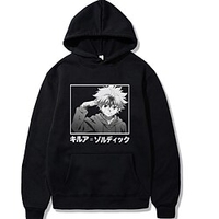 Inspiriert von Hunter X Hunter Killua Zoldyck Cosplay Kostüm Kapuzenshirt 100% Polyester Grafik Print Harajuku Grafik Kapuzenshirt Für Herren / Damen / Legere Socken / Zehensocken / Schnittkante Lightinthebox
