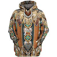 Inspiriert von Indianer Indianer Cosplay Kostüm Kapuzenshirt Terylen 3D Print Kapuzenshirt Für Damen / Herren Lightinthebox