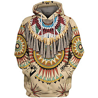 Inspiriert von Indianer Indianer Cosplay Kostüme Kapuzenshirt Terylen 3D Print Kapuzenshirt Für Herrn / Damen Lightinthebox