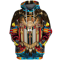Inspiriert von Indianer Indianer Cosplay Kostüme Kapuzenshirt Terylen 3D Print Kapuzenshirt Für Herrn / Damen Lightinthebox