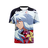 Inspiriert von InuYasha Cosplay Anime Zeichentrick 100% Polyester Druck 3D Harajuku Grafik T-shirt Für Damen / Herren Lightinthebox