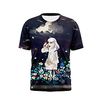 Inspiriert von InuYasha Cosplay Anime Zeichentrick 100% Polyester Druck 3D Harajuku Grafik T-shirt Für Damen / Herren Lightinthebox
