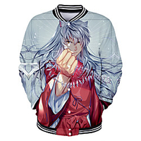 Inspiriert von InuYasha InuYasha Anime Zeichentrick Polyester Anime 3D Harajuku Grafik Mantel Für Herren / Damen / Paar Lightinthebox