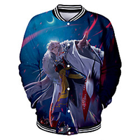 Inspiriert von InuYasha InuYasha Anime Zeichentrick Polyester Anime 3D Harajuku Grafik Mantel Für Herren / Damen / Paar Lightinthebox