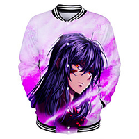 Inspiriert von InuYasha InuYasha Anime Zeichentrick Polyester Anime 3D Harajuku Grafik Mantel Für Herren / Damen / Paar Lightinthebox