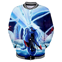 Inspiriert von InuYasha InuYasha Anime Zeichentrick Polyester Anime 3D Harajuku Grafik Mantel Für Herren / Damen / Paar Lightinthebox
