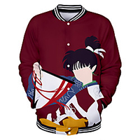 Inspiriert von InuYasha InuYasha Anime Zeichentrick Polyester Anime 3D Harajuku Grafik Mantel Für Herren / Damen / Paar Lightinthebox