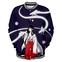 Inspiriert von InuYasha InuYasha Anime Zeichentrick Polyester Anime 3D Harajuku Grafik Mantel Für Herren / Damen / Paar Lightinthebox