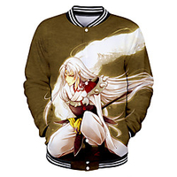 Inspiriert von InuYasha InuYasha Anime Zeichentrick Polyester Anime 3D Harajuku Grafik Mantel Für Herren / Damen / Paar Lightinthebox