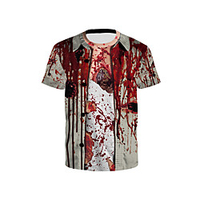 inspiriert von Jack the Ripper Jack Anime Cartoon Blood Print 3D Harajuku Grafik T-Shirt für Damen Herren Unisex Paar Halloween Lightinthebox