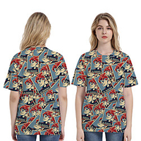 Inspiriert von Jojos Seltsames Abenteuer Giovanna Tag Kujo Jotaro T-Shirt-Ärmel Anime 100% Polyester Anime 3D Harajuku Grafik T-shirt Für Herren / Damen / Paar Lightinthebox