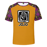 Inspiriert von Jojos Seltsames Abenteuer Giovanna Tag Kujo Jotaro T-Shirt-Ärmel Anime 100% Polyester Anime Harajuku Grafik Kawaii T-shirt Für Herren / Damen / Paar Lightinthebox