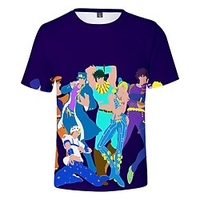 Inspiriert von Jojos Seltsames Abenteuer JOJO Cosplay Kostüm T-Shirt-Ärmel Polyester / Baumwollmischung Grafik Print T-shirt Für Damen / Herren Lightinthebox