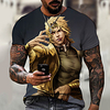 Inspiriert von Jojos Seltsames Abenteuer Josef Jostar T-Shirt-Ärmel Anime 100% Polyester Anime 3D Harajuku Grafik T-shirt Für Herren / Damen / Paar Lightinthebox