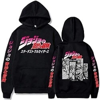 Inspiriert von Jojos Seltsames Abenteuer Jotaro Kujo Kapuzenshirt Anime 100% Polyester Anime Harajuku Grafik Kawaii Kapuzenshirt Für Herren / Damen / Paar Lightinthebox