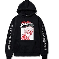 Inspiriert von Jojos Seltsames Abenteuer Kapuzenshirt Anime 100% Polyester Anime Harajuku Grafik Kawaii Kapuzenshirt Für Herren / Damen / Paar Lightinthebox