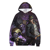 Inspiriert von Jojos Seltsames Abenteuer Kujo Jotaro Kapuzenshirt Anime 100% Polyester Anime 3D Harajuku Grafik Kapuzenshirt Für Herren / Damen / Paar Lightinthebox