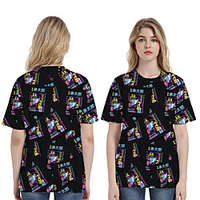 Inspiriert von Jojos Seltsames Abenteuer Kujo Jotaro T-Shirt-Ärmel Anime 100% Polyester Anime 3D Harajuku Grafik T-shirt Für Herren / Damen / Paar Lightinthebox