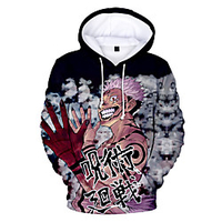 Inspiriert von Jujutsu Kaisen Cosplay Cosplay Kostüm Kapuzenshirt Terylen 3D Print Kapuzenshirt Für Damen / Herren Lightinthebox