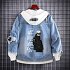 Inspiriert von Jujutsu Kaisen Gojo Satoru Anime Zeichentrick Polyester / Baumwolle Anime Jeansjacke Harajuku Kawaii Mantel Für Herren / Damen / Paar Lightinthebox