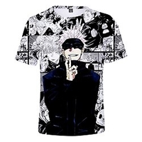 Inspiriert von Jujutsu Kaisen Gojo Satoru Cosplay Kostüm T-Shirt-Ärmel Terylen 3D Print Harajuku Grafik T-shirt Für Herren / Damen Lightinthebox