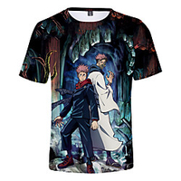 Inspiriert von Jujutsu Kaisen Gojo Satoru Cosplay Kostüm T-Shirt-Ärmel Terylen 3D Print T-shirt Für Damen / Herren Lightinthebox