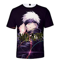Inspiriert von Jujutsu Kaisen Gojo Satoru Cosplay Kostüm T-Shirt-Ärmel Terylen 3D Print T-shirt Für Damen / Herren Lightinthebox