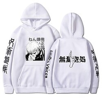 Inspiriert von Jujutsu Kaisen Gojo Satoru Kapuzenshirt Anime 100% Polyester Anime Harajuku Grafik Kawaii Kapuzenshirt Für Herren / Damen / Paar Lightinthebox