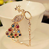 J G Bunte Pfau-Form-Armband