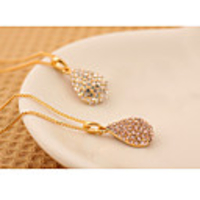 J G Diamonade Tropfen-Form-Halskette