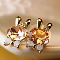 J G niedlichen Kaninchen Form-Bolzen-Ohrringe (Champagne)