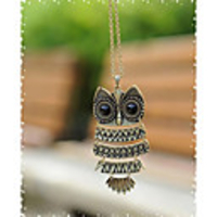 J G Vintage niedliche Eulen-Form-Halskette