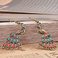 J G Weinlese-Pfau-Form-Ohrstecker