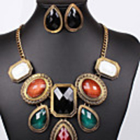 J S Bunt Resin Schmuck-Set