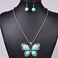 J S Klassische Schmetterlinge kallaite Schmuck-Set