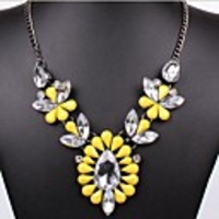 J S Kunststoff Kristall Halskette