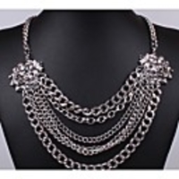 J S Löwenkopf-Silber-Halskette