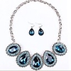 J S Solid Color Strass-Schmuck-Set