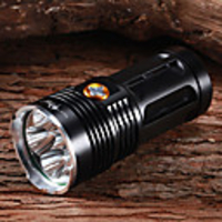 J-6 Sto?festes 3-Mode 6xCree XM-L T6 wiederaufladbare Laternen und Zeltbeleuchtung (4x18650,  5400LM,  Schwarz)