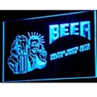 J013 helfende weiße Kerle tanzen Bier-Neonlicht-Zeichen