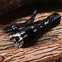J1 Wiederaufladbare 4-Modus 1xCree XM-L T6 Wasserdicht Tauchen Taschenlampen (1x18650,  1200LM,  Schwarz)
