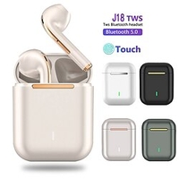 J18 Drahtlose Ohrhörer TWS-Kopfhörer Im Ohr Bluetooth 5.1 Stereo Schnellladen Eingebautes Mikro für Apple Samsung Huawei Xiaomi MI Yoga Fitness Fitnesstraining Handy
