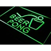 J214 Beer Pong Bar Pub Club Spiel helles Zeichen