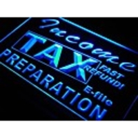 j694 Einkommensteuer Vorbereitung Büro NR Neonlicht-Zeichen