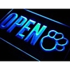 j792 OPEN Hundetatzen-Druck Kosmetik Shop-Neonlicht-Zeichen