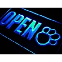 j792 OPEN Hundetatzen-Druck Kosmetik Shop-Neonlicht-Zeichen