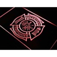 j871 Feuerwehrmann Freiwillige Feuerwehr Neon Sign