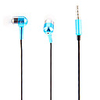 J903 3, 5 mm Stilvolle Zipper In-Ear-Kopfhörer mit Mikrofon (blau)